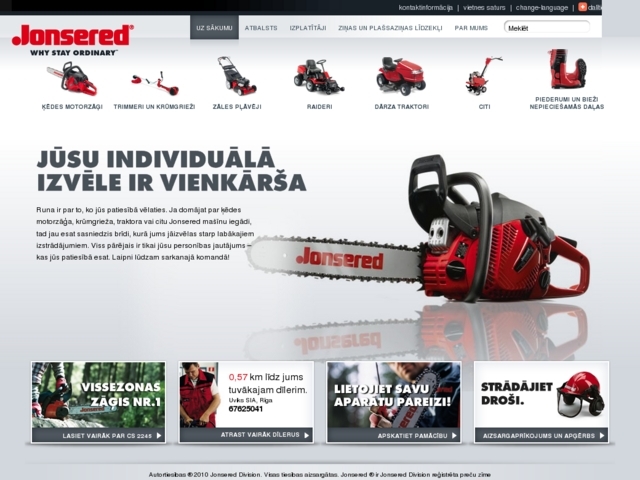 HUSQVARNA Latvija, pārstāvniecība, SIA